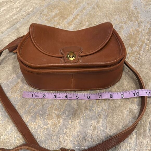 VTG Coach Praire crossbody made in USA full grain leather in GUC light brown - Picture 13 of 15